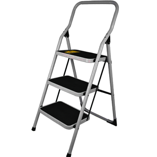 Escalera tubular plegable 3 peldaños tipo III 91 kg PRETUL ESTU 3P